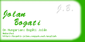 jolan bogati business card